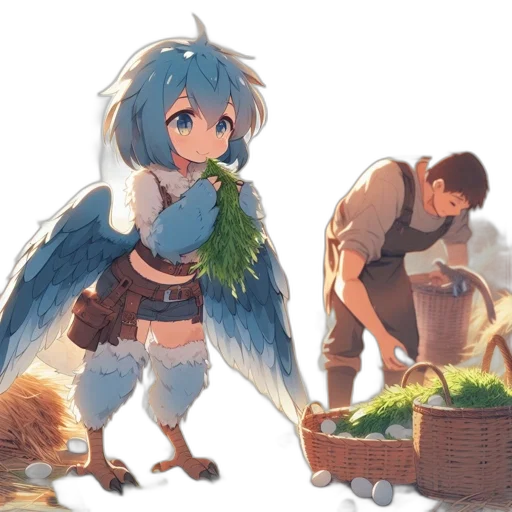 food, concept art, fantasy art, anime, watercolor, forest, fog, underwater transparent PNG cut-out