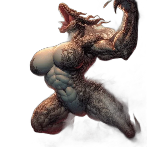 creature, animal, dragon, concept art, fantasy art, photorealistic, 3d render, mighty transparent PNG cut-out