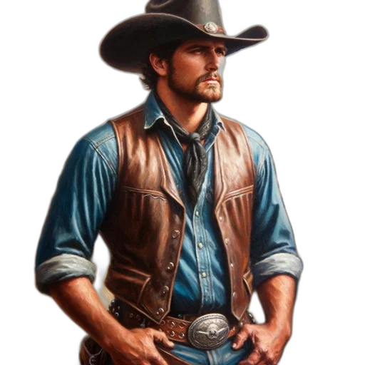 hat, jacket, staff, animal, photorealistic, concept art, comic book art, 3d render transparent PNG cut-out