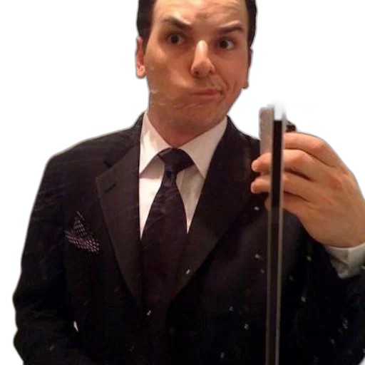 staff, jacket, face, umbrella, man, suit, takes, selfie transparent PNG cut-out