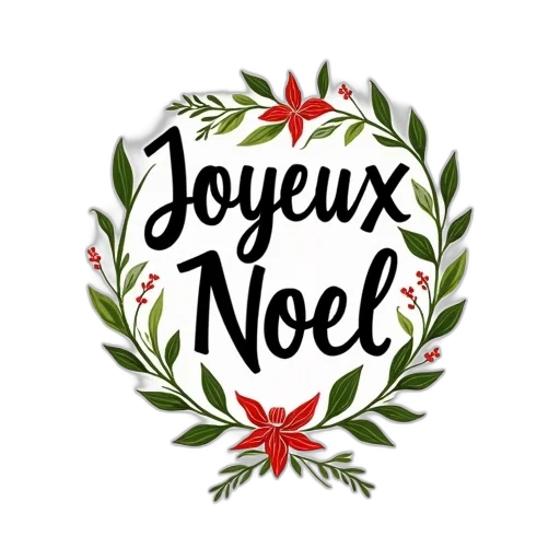 joyeux, noel, lettering, handmade transparent PNG cut-out