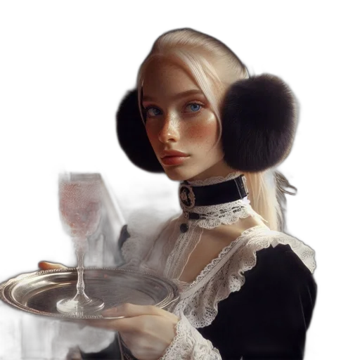 robot, staff, face, mask, concept art, fantasy art, oil painting, photorealistic transparent PNG cut-out