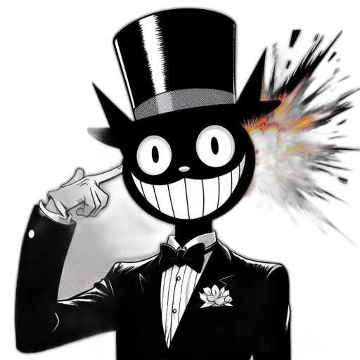 mask, staff, hat, cartoon, concept art, pixel art, comic book art, animated transparent PNG cut-out