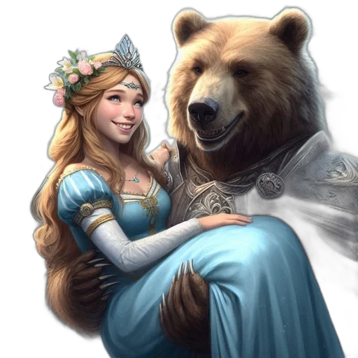face, dress, animal, fantasy art, concept art, photorealistic, pixel art, snow transparent PNG cut-out