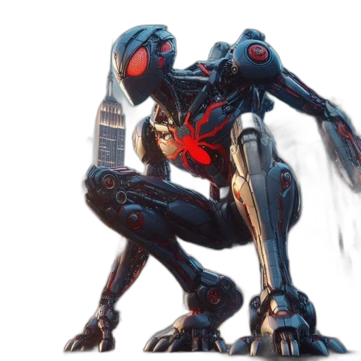 robot, weapon, creature, concept art, 3d render, cyberpunk, anime, robotic transparent PNG cut-out