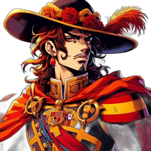 hat, staff, crown, weapon, fantasy art, comic book art, concept art, anime transparent PNG cut-out