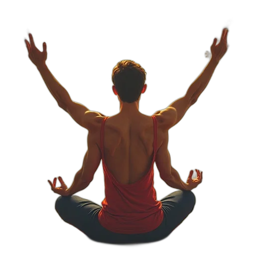 3d render, photorealistic, dad, loves, teach, yoga, poster transparent PNG cut-out