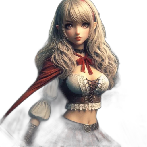 staff, dress, fantasy art, concept art, photorealistic, 3d render, red, monochrome transparent PNG cut-out