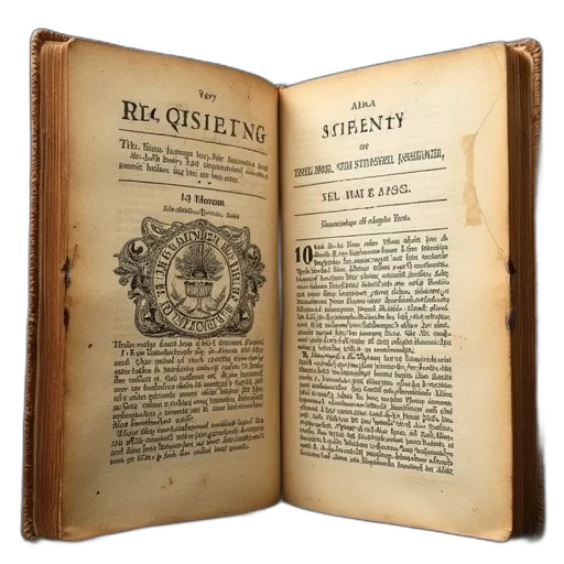 old, book, worn, cover, yellowed, pages, titled, treatise transparent PNG cut-out