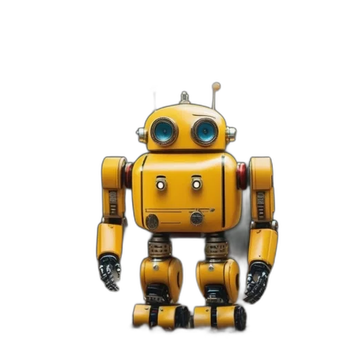 robot, animal, creature, staff, 3d render, concept art, pixel art, cyberpunk transparent PNG cut-out
