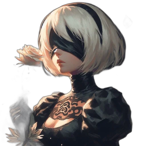 dress, mask, face, crown, concept art, pixel art, fantasy art, anime transparent PNG cut-out