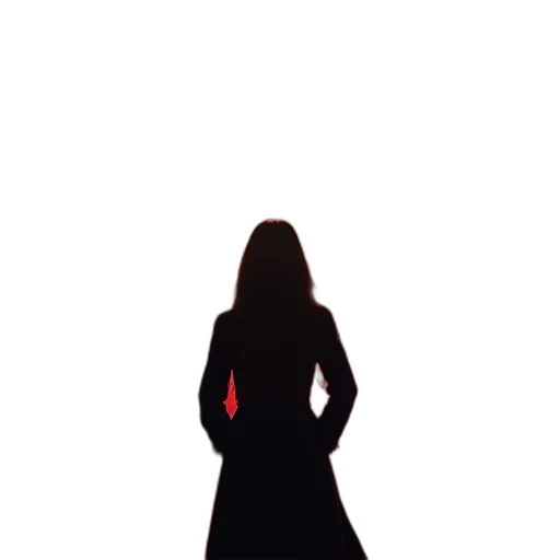 dress, staff, jacket, hair transparent PNG cut-out