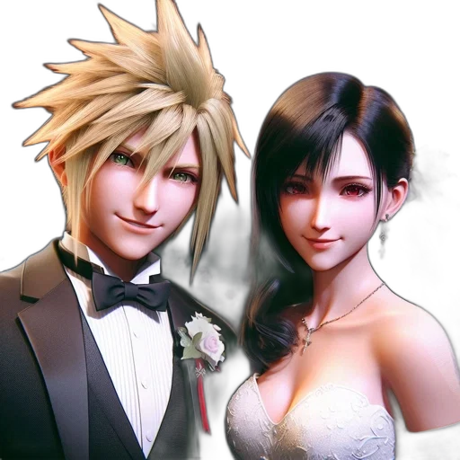 3d render, concept art, fantasy art, photorealistic, illustration, animated, couple, man transparent PNG cut-out