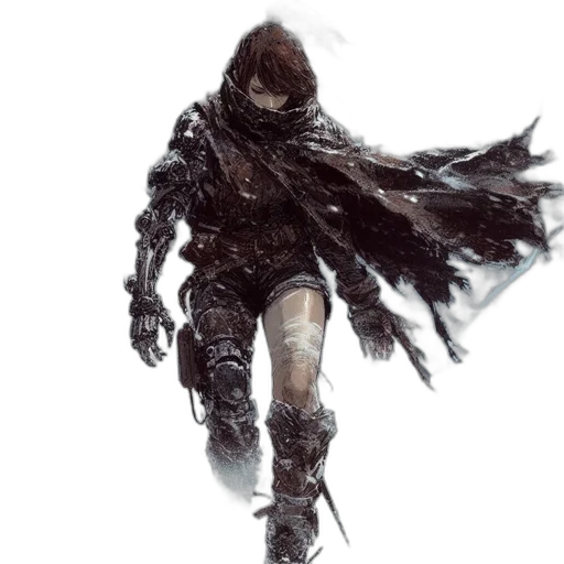 weapon, mask, sword, jacket, concept art, fantasy art, comic book art, cyberpunk transparent PNG cut-out