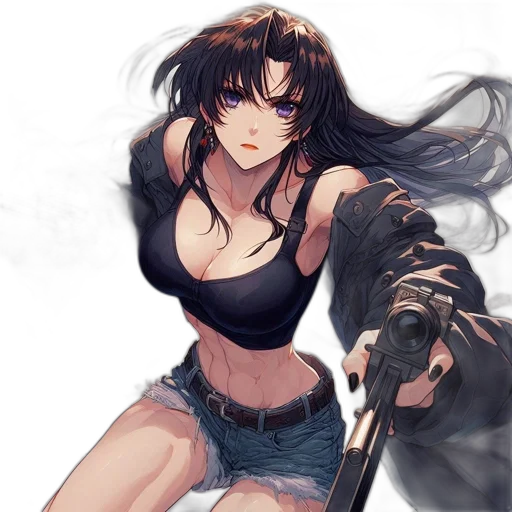 dress, weapon, anime, fantasy art, concept art, photorealistic, fire, dark transparent PNG cut-out