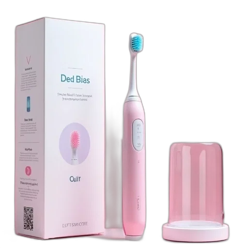 pastel, pink, white, electric, toothbrush, clear, plastic, cover transparent PNG cut-out
