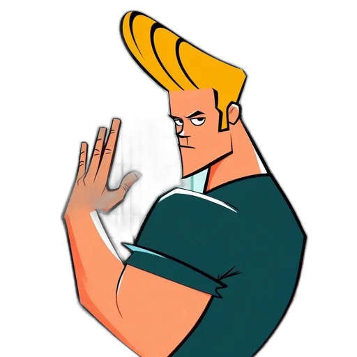 staff, hair, weapon, jacket, cartoon, comic book art, concept art, pixel art transparent PNG cut-out