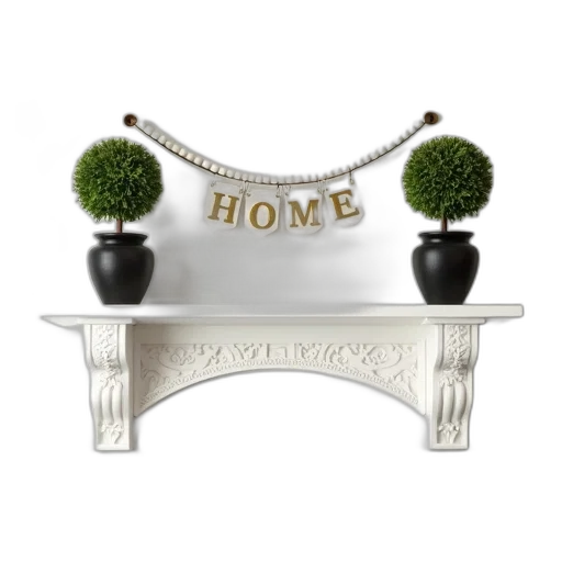 furniture, jewelry, crown, 3d render, decorative, wall, shelf, two transparent PNG cut-out