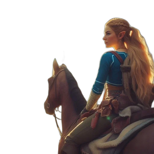 sword, dragon, fantasy art, concept art, 3d render, photorealistic, elven, woman transparent PNG cut-out