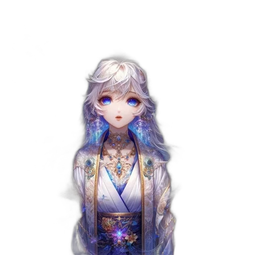dress, staff, jewelry, face, fantasy art, pixel art, concept art, anime transparent PNG cut-out