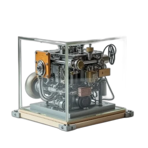 robot, 3d render, machine, has, made, into, small, plastic transparent PNG cut-out