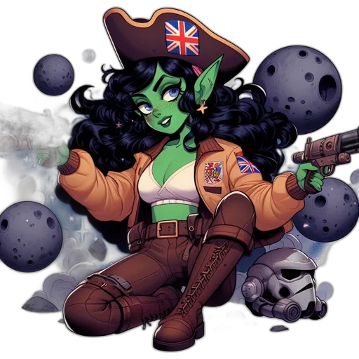 staff, comic book art, fantasy art, concept art, cartoon, outer space, green, anthropomorphic transparent PNG cut-out