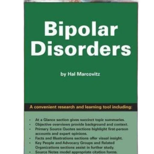 bipolar, disorders, book, cover, green, background, white, text transparent PNG cut-out