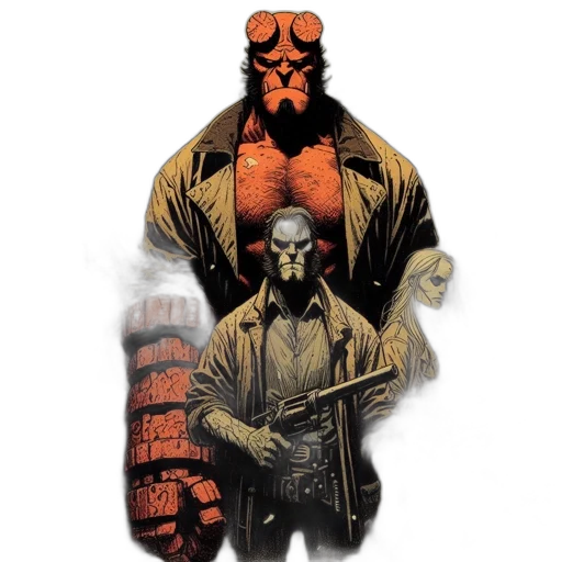 jacket, mask, comic book art, concept art, comic, setting, fierce, horned transparent PNG cut-out