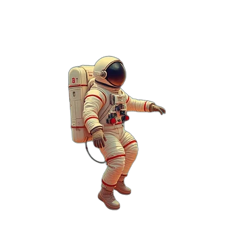 jacket, robot, staff, creature transparent PNG cut-out