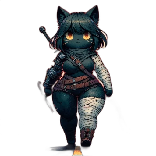 staff, weapon, creature, animal, pixel art, concept art, fantasy art, cyberpunk transparent PNG cut-out