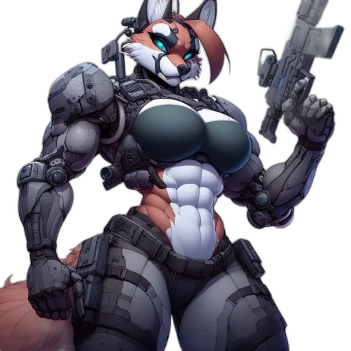 weapon, robot, staff, animal, concept art, cyberpunk, pixel art, comic book art transparent PNG cut-out