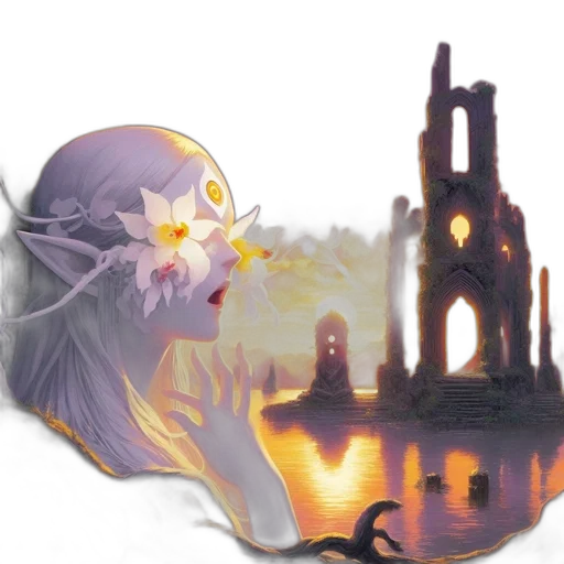 mask, concept art, fantasy art, watercolor, pixel art, fog, underwater, fire transparent PNG cut-out