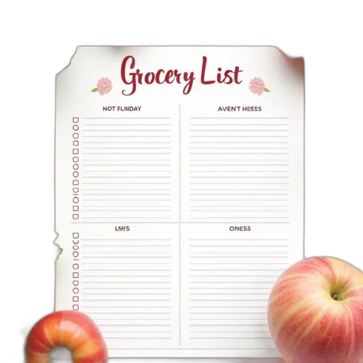 food, grocery, list, shopping, lists, printables transparent PNG cut-out