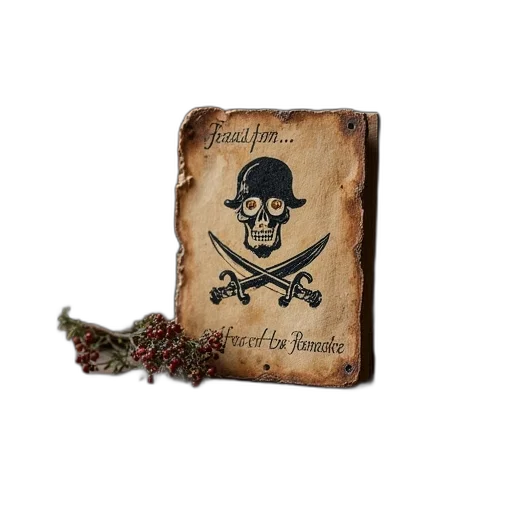 pirate, invitation transparent PNG cut-out