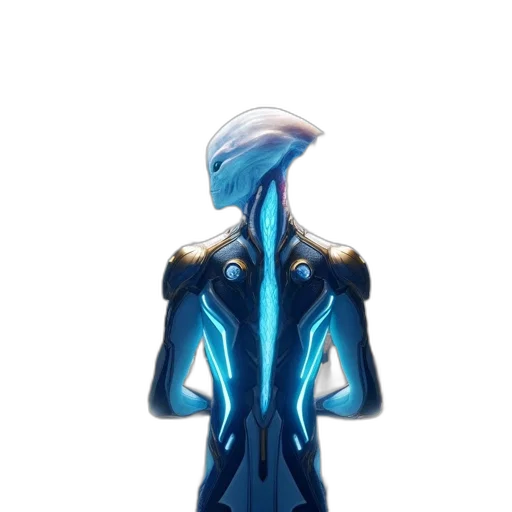 robot, jacket, staff, mask, concept art, fantasy art, comic book art, pixel art transparent PNG cut-out