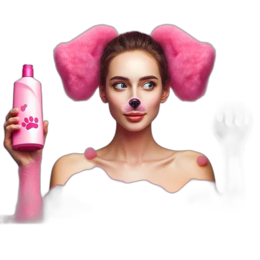 mask, bottle, face, hair, concept art, photorealistic, 3d render, image transparent PNG cut-out
