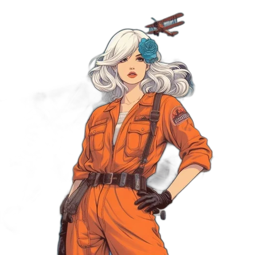 staff, jacket, weapon, concept art, comic book art, cartoon, anime, outer space transparent PNG cut-out