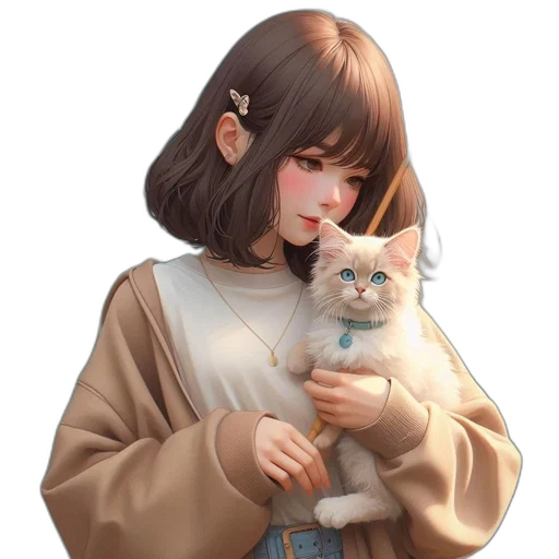 staff, creature, animal, jacket, oil painting, fantasy art, pixel art, photorealistic transparent PNG cut-out