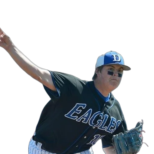 baseball, player, wearing, eagles, jersey, middle, pitch transparent PNG cut-out