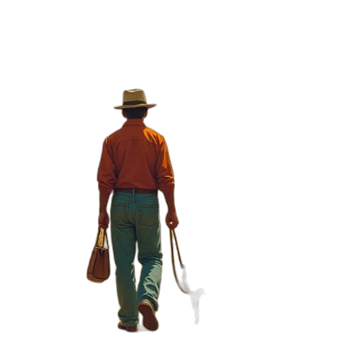 staff, hat, animal, jacket transparent PNG cut-out
