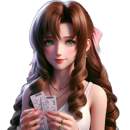 fantasy art, concept art, anime, photorealistic, woman, long, brown, hair transparent PNG cut-out