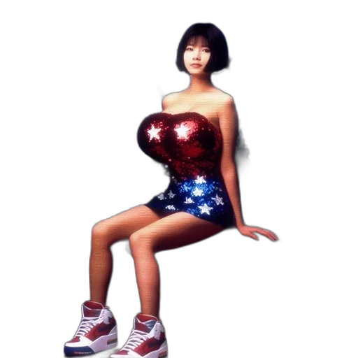 dress, shoes, robot, pixel art, vaporwave, 3d render, photorealistic, young transparent PNG cut-out