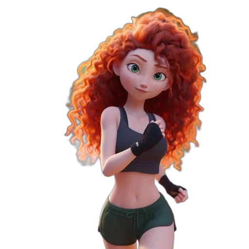dress, cartoon, concept art, 3d render, fantasy art, underwater, animated, woman transparent PNG cut-out