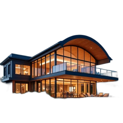 building, furniture, 3d render, concept art, photorealistic, earth tones, modern, unique transparent PNG cut-out