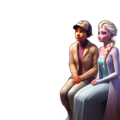 concept art, 3d render, fantasy art, photorealistic, snow, pastel, three, animated transparent PNG cut-out
