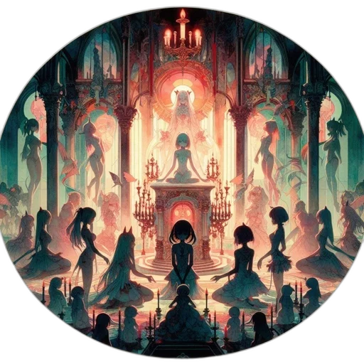 crown, concept art, fantasy art, pixel art, comic book art, fire, forest, night transparent PNG cut-out
