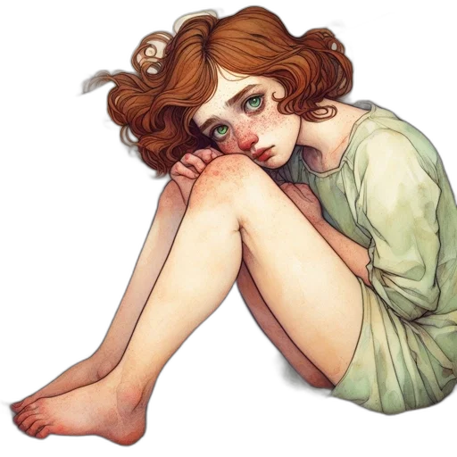 dress, face, shoes, creature, watercolor, fantasy art, pixel art, concept art transparent PNG cut-out