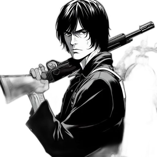 weapon, staff, comic book art, concept art, cartoon, fantasy art, black, white transparent PNG cut-out