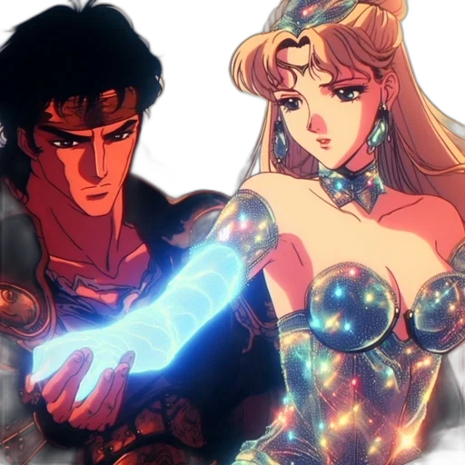weapon, sword, jewelry, anime, vaporwave, concept art, comic book art, fire transparent PNG cut-out