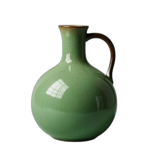 bottle, weapon, 3d render, photorealistic, oil painting, green, vase, textured transparent PNG cut-out